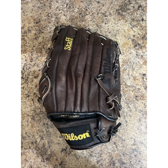 Wilson Staff Series A1853 13" Baseball Glove Dark Brown Leather LHT - Picture 2 of 5